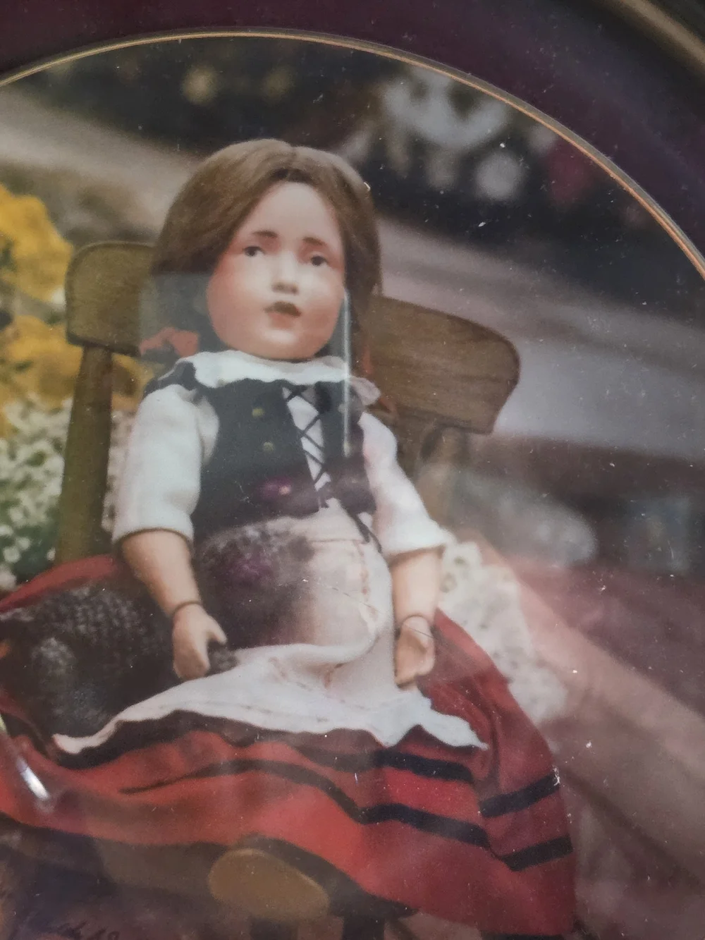THE DOLL COLLECTION LIMITED EDITION FRAMED Decorative Doll IN WOODEN FRAME